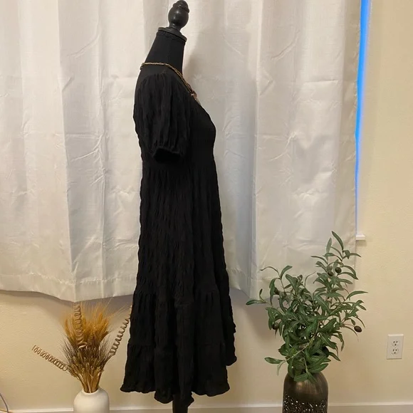 SHEIN Square Neck Puff Sleeve Black Size Small - Picture 4 of 11